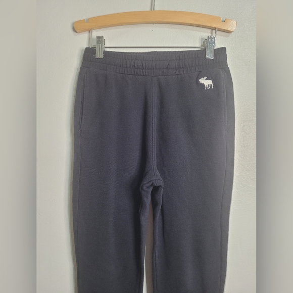 Abercrombie Kids Sweatpants, Size 9/10, Jogger Style, Black, Moose Logo. - Picture 2 of 8